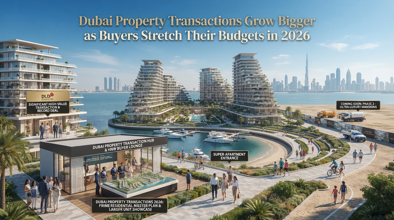Dubai Property Transactions Grow Bigger as Buyers Stretch Their Budgets in 2026